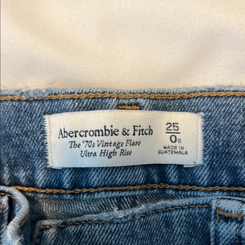 Abercrombie & Fitch Blue Flare Wide Leg Jeans